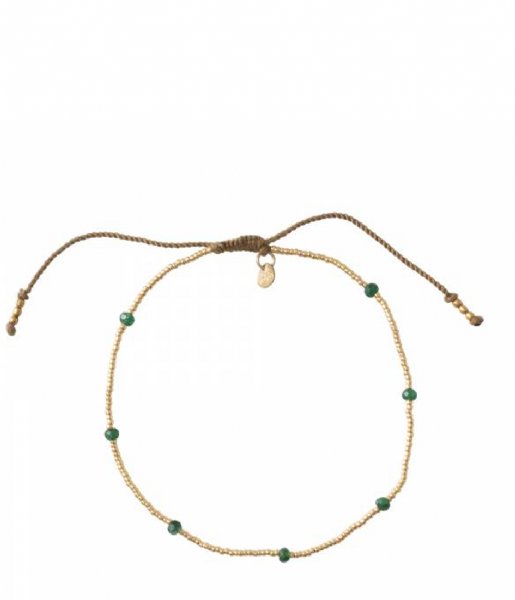 A Beautiful Story  Spring Aventurine Gold plated green