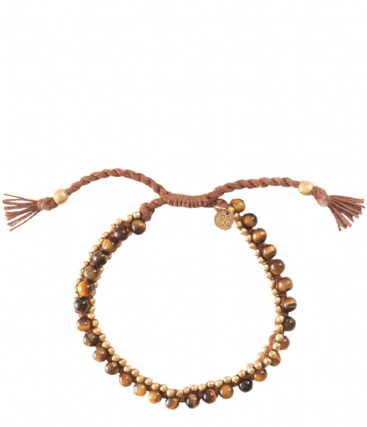 A Beautiful Story  Jetty Tiger Eye Gold Plated Bracelet gold plated (BL23357)