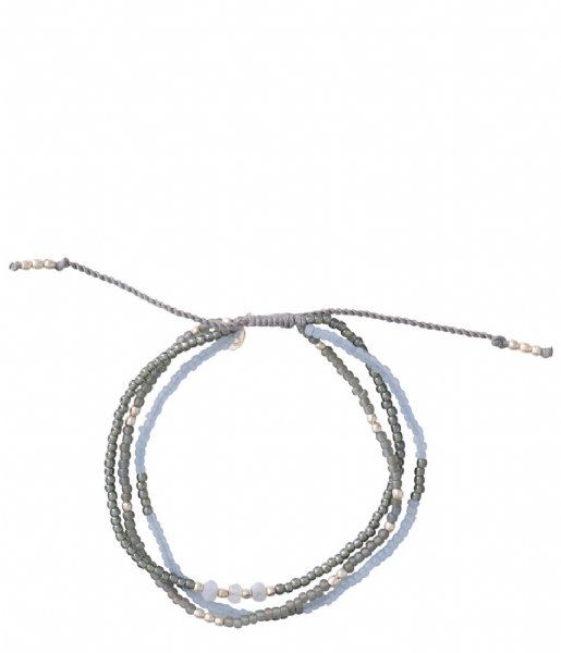 A Beautiful Story  Gentle Blue Lace Agate Silver Plated Bracelet zilver (BL22579)