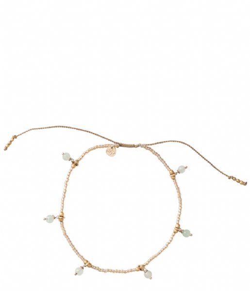 A Beautiful Story  Dreamy Aventurine Gold Plated Anklet gold plated (BL23295)