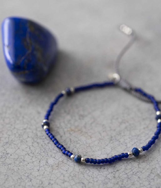 A Beautiful Story  Friendly Lapis Lazuli Silver Bracelet zilver (BL24846)