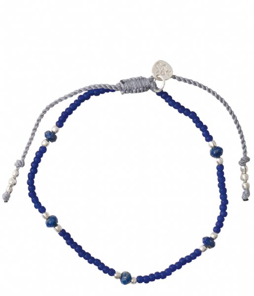 A Beautiful Story  Friendly Lapis Lazuli Silver Bracelet zilver (BL24846)