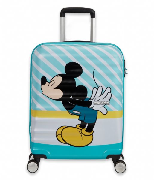 American Tourister Håndbagage kufferter Wavebreaker Disney Spinner 55/20 Mickey Blue Kiss (8624)