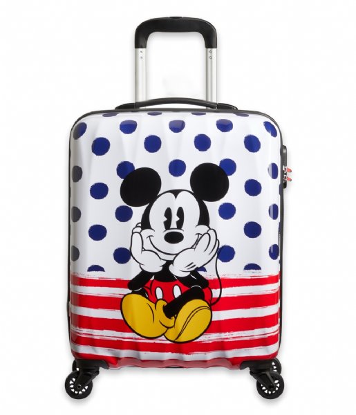 American Tourister Håndbagage kufferter Disney Legends Spinner 55/20 Alfatwist 2.0 Mickey Blue Dots (9072)
