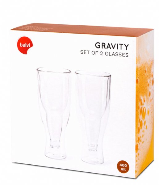 Balvi  Beer Glass Gravity 400 ml 2x Transparant
