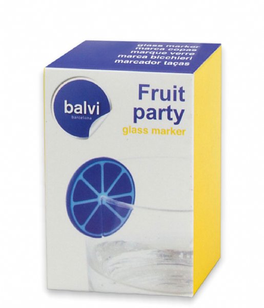 Balvi  Glass Marker Fruit Party 8x Multi