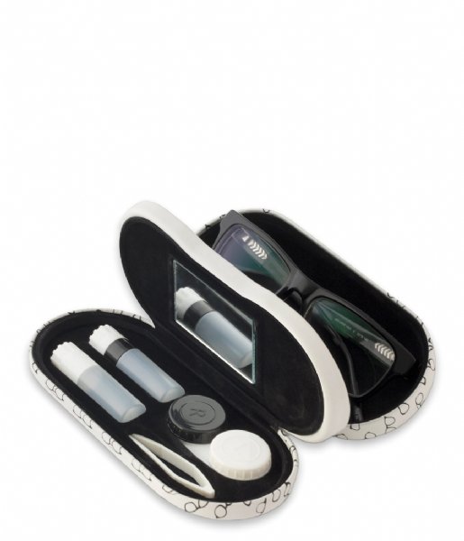 Balvi  Eye Glasses and Contact Lens Case Twin White