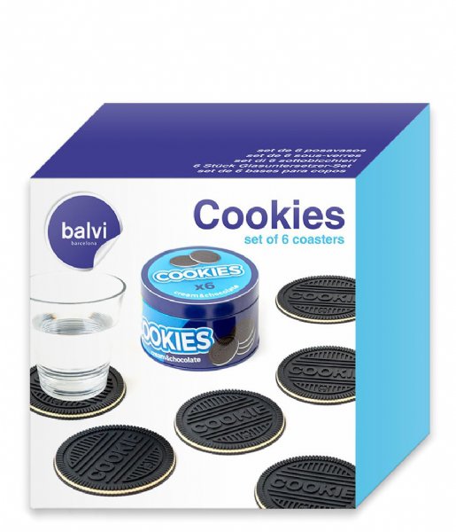 Balvi  Coasters Cookies 6x Black
