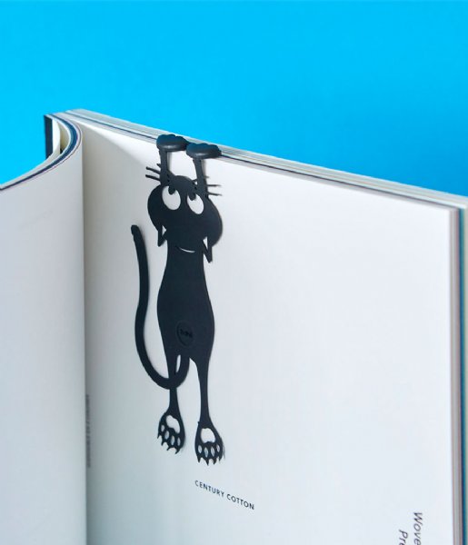 Balvi  Bookmark Curious Cat Black