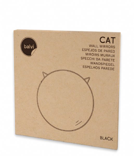 Balvi  Wall Mirror Cat Round Black