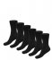 Bamboo Basics6-Pack Anklets Socks Black (001)