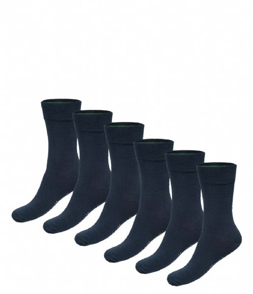 Bamboo Basics  6-Pack Anklets Socks Navy (002)