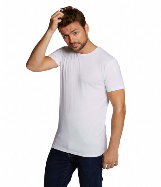Bamboo Basics T-shirts Ruben T-shirts ronde hals 2-pack White (2) | The Little Bag