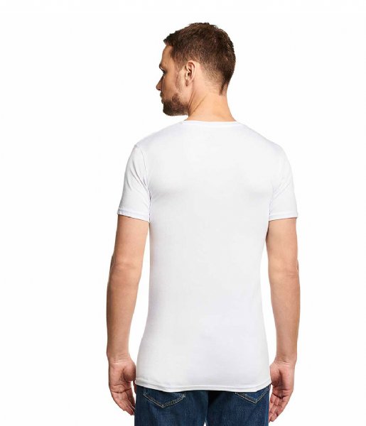 Bamboo Basics  Vinn Slimfit T-shirt V-hals 2-pack White (1)