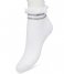 Bonnie Doon  Sporty Lace Quarter Sock White