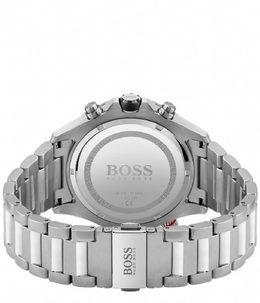 BOSS  Watch Globetrotter Silver colored