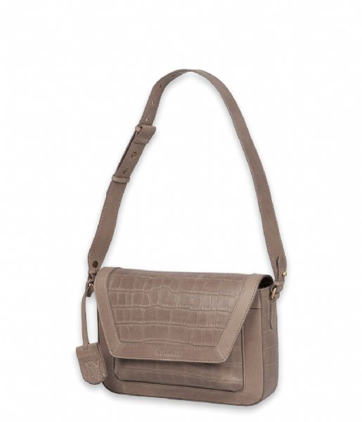 Burkely  Burkely Croco Cassy Shoulderbag Pebble taupe (25)