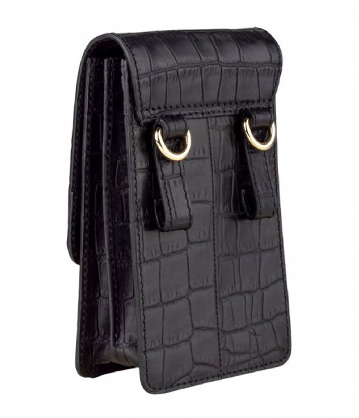 Burkely  Phone Bag Croco Black Croco (10)