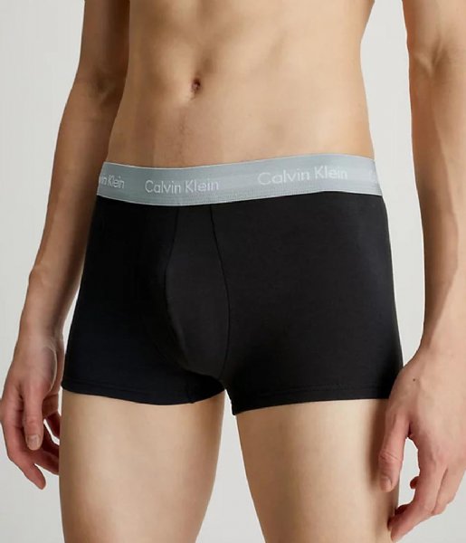 Calvin Klein  Low Rise Trunk 3-Pack B-Grey Heather Wht Palace Blue Wb (CAZ)