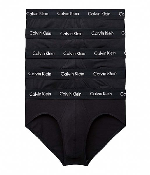 Calvin Klein  Hip Brief 5-Pack Black W. Black Wb (XWB)