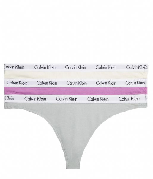 Calvin Klein  Thong 3-Pack Silver Vanilla Iris (CFU)