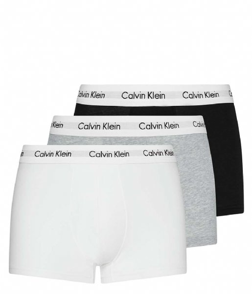 tårn portugisisk Rodet Calvin Klein Boxershorts 3P Low Rise Trunk Black white grey heather (998) |  The Little Green Bag
