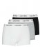 Calvin Klein3P Low Rise Trunk 3-Pack Black white grey heather (998)
