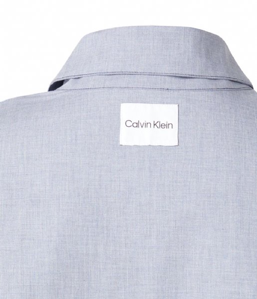 Calvin Klein  Long Sleeve Button Down Blue Chambray Heather (65N)