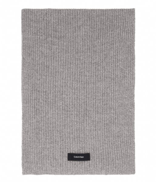 Calvin Klein  Daddy Wool Knit Scarf 30X180cm Grey Fog (PTA)