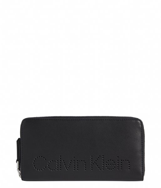 Calvin Klein  Ck Set Wallet Zip Around Large Ck Black (BAX)