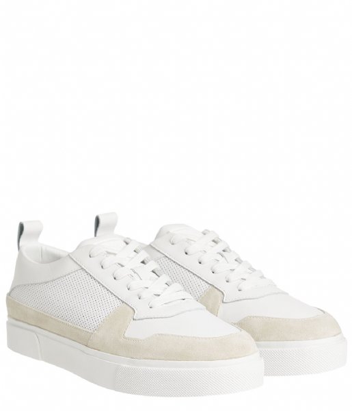 Calvin Klein  Low Top Lace Up Leather White Mix (01T)