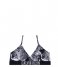 Calvin Klein  Crossover Triangle Bikini Set-PR Girls Ip Palm Collage Black Aop (0GJ)