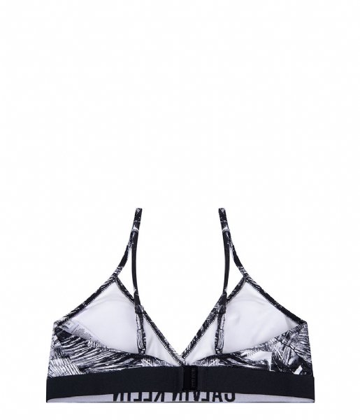 Calvin Klein  Crossover Triangle Bikini Set-PR Girls Ip Palm Collage Black Aop (0GJ)