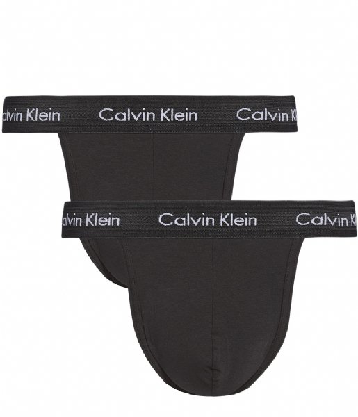 Calvin Klein  Thong 2-Pack Black (001)