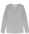 Claesens  V-Neck T-Shirt LS Grey Melee