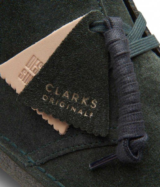 Clarks Originals  Desert Boot Hairy Dark Green