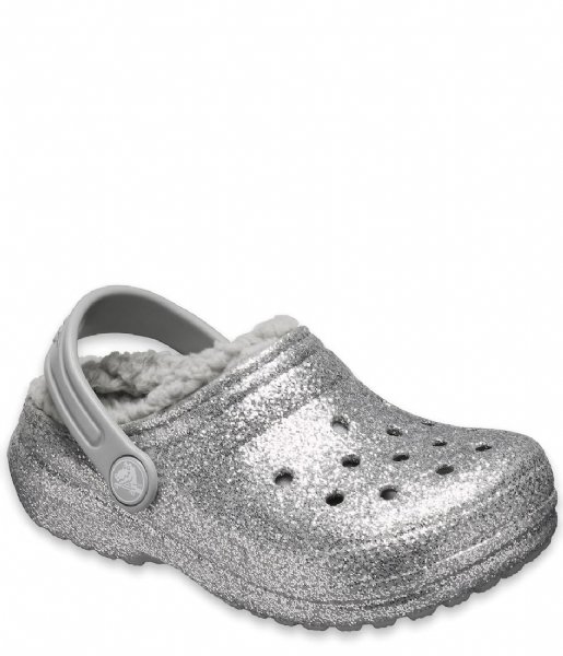 Crocs  Classic Glitter Lined Clog K Glitter Silver Silver (00N)