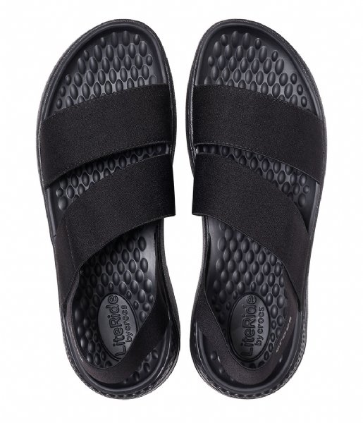 Crocs  LiteRide Stretch Sandal W  Black/Black (060)