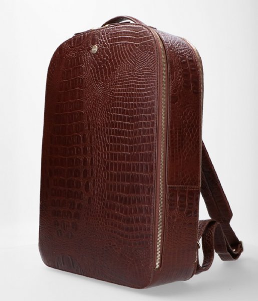 FMME  Claire Laptop Backpack Croco 15.6 Inch brown (021)