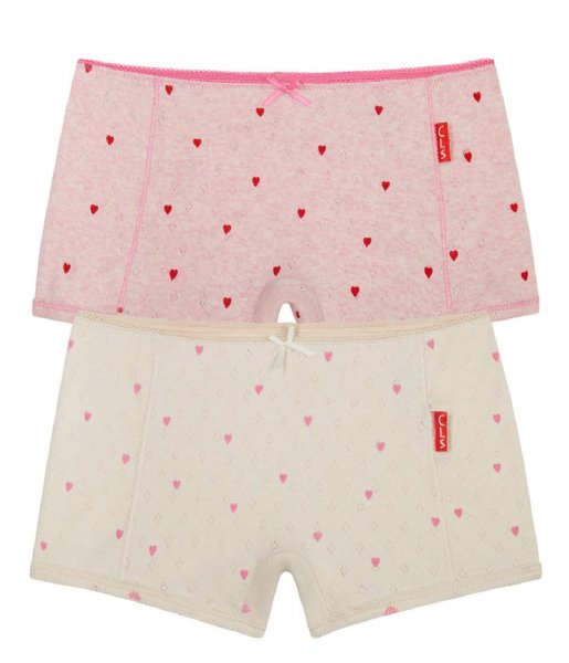 Claesens  Girls Boxer 2 Pack Hearts Melee