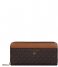 Michael KorsJet Set Charm Pocket Zip Allover Continental Brown Acorn (252)
