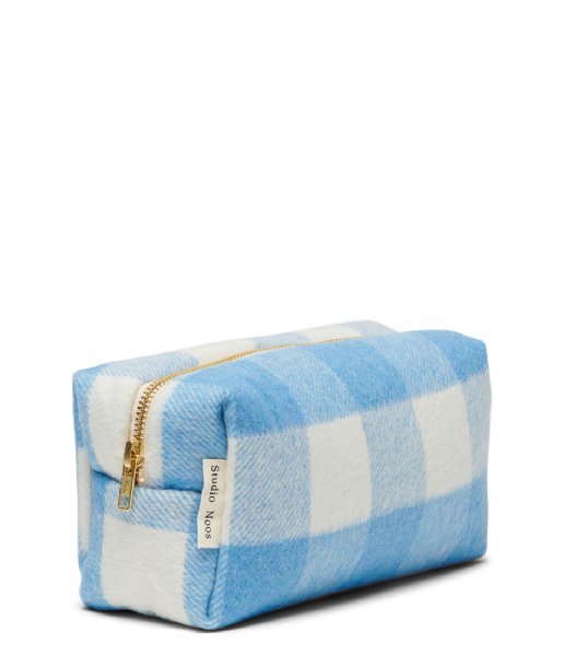 Studio Noos  Wool Checked Pouch Blue