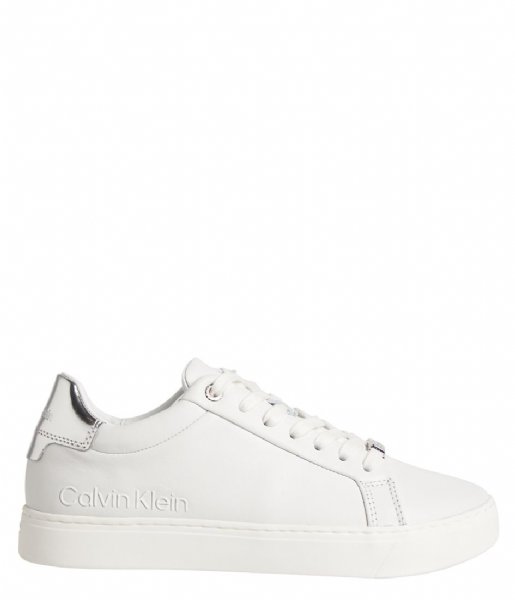 Calvin Klein  Cupsole Lace Up - Lth White/Silver (0K8)