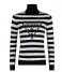 Guess  Noemi Tn Long Sleeve Sweater White And Black Stripe (S052)