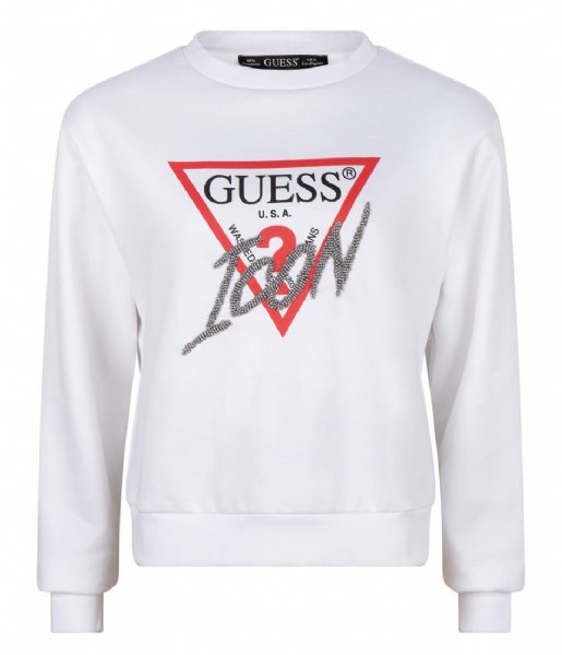Guess  Crewneck Icon Sweatshirt Pure White (G011)