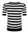 Guess  Edith Rn Short Sleeve Sweater White And Black Stripe (S052)