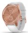GarminVivomove Style Rose Gold met witte siliconen band