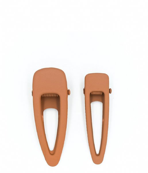 Grech and Co  Matte Clips Set of 2 rust
