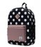Herschel Supply Co.  Heritage Youth X-Large 13 inch Polka Dot Black and White/Ash Rose (04505)
