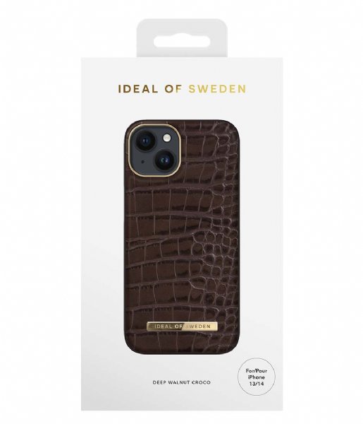 iDeal of Sweden  Atelier Case Introductory iPhone 14 Deep Walnut Croco (455)